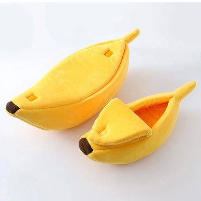 Cozy Banana Cat Bed  - Cute Pet Basket for Cats and Dogs